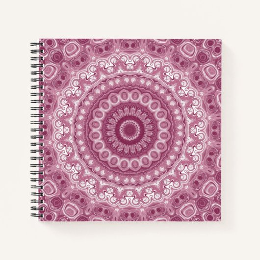 Dusty Rose Mandala Pattern Design Notizblock (Vorderseite)