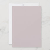 Dusty Rose Mauve Blush Pink Bloral Wedding Einladung (Rückseite)