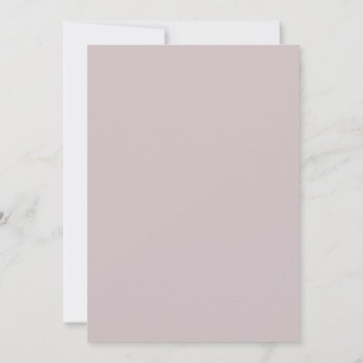 Dusty Rose Mauve Blush Pink Bloral Wedding Einladung (Rückseite)