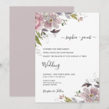 Dusty Rose Mauve Blush Pink Bloral Wedding