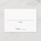 Dusty Rose Mauve Dandelion Seed Wedding Platzkarte (Rückseite)