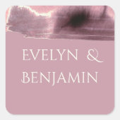 Dusty Rose Mauve Modern Quadratischer Aufkleber (Vorderseite)