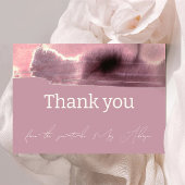 Dusty Rose Mauve Moderne Minimalistisch Dankeskarte