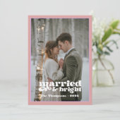 Dusty Rose & Mauve Newlyweds Weihnachten (Stehend Vorderseite)