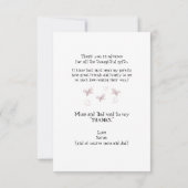 Dusty Rose mein 1. Dankeschön Card Funny Dankeskarte (Rückseite)