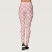 Dusty Rose Minimal Hearts Valentine Gift Leggings (Rückseite)
