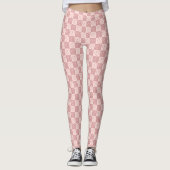 Dusty Rose Minimal Hearts Valentine Gift Leggings (Vorderseite)