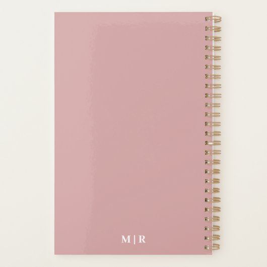 Dusty Rose Minimal Planner | Custom Year, Title & Planer (Rückseite)