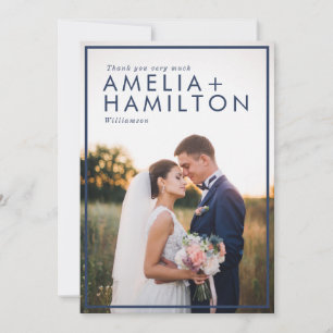 Dusty Rose & Minimal Vielen Dank für Ihr Hochzeits Dankeskarte