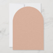Dusty Rose Minimalist Arch Botanical Wedding Einladung (Rückseite)