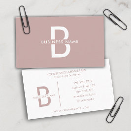 Dusty Rose Minimalistisch Moderne Beruflich Visitenkarte