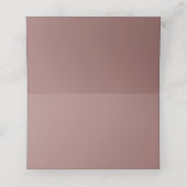 Dusty Rose Minimalistisch Moderne Einfache Hochzei Platzkarte (Innenseite Aufgefaltet)
