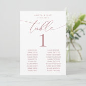 Dusty Rose Minimalistisch Wedding | Event Custom T (Stehend Vorderseite)