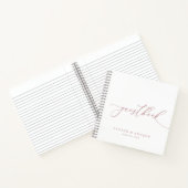 Dusty Rose Minimalistisch Wedding Gästebuch Notizblock (Innenseite)