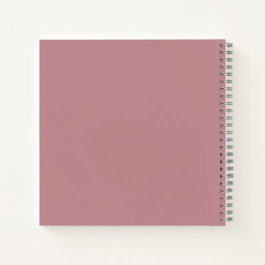 Dusty Rose Minimalistisch Wedding Gästebuch Notizblock (Rückseite)