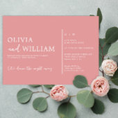 Dusty Rose Minimalistische Skripteinladung Einladung