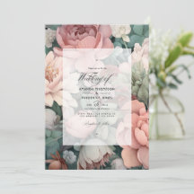 Dusty Rose, Minze Green und Blush Floral Wedding