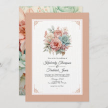 Dusty Rose, Minze Green und Blush Floral Wedding