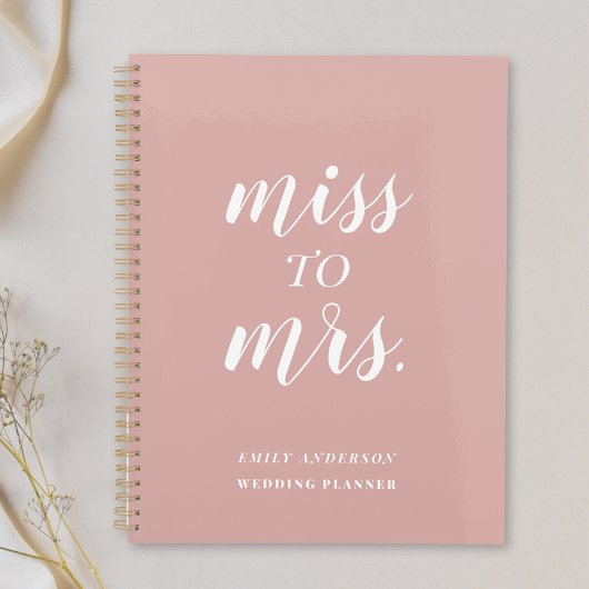 Dusty Rose Miss an Mrs Wedding Planer