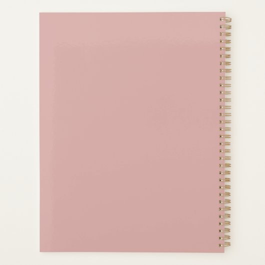 Dusty Rose Miss an Mrs Wedding Planer (Rückseite)