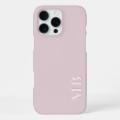 Dusty-Rose mit heller Soft-Dusty-Farbe Rosa iPhone Hülle (Rückseite)