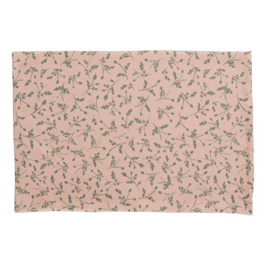 Dusty Rose Modern Farmhouse Daisy Buds Pattern Kissenbezug (Vorderseite)