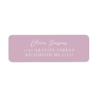 Dusty Rose Moderne, elegant Scripting AddressLabel