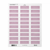 Dusty Rose Moderne, elegant Scripting AddressLabel (Vorne)