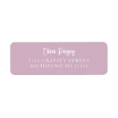 Dusty Rose Moderne Handschrift Scripting-Adresse (Vorne)