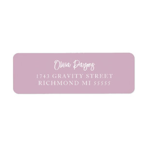 Dusty Rose Moderne Handschrift Scripting-Adresse
