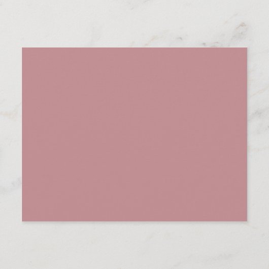 Dusty Rose Moderne Minimalistische Hochzeit Begleitkarte (Rückseite)