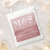 Dusty Rose Moderne Script Fevor Bag Geschenktütchen (Ausgeschnitten)