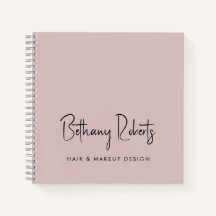 Dusty Rose Moderne Signatur Script Hair and Makeup