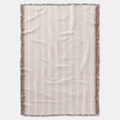 Dusty Rose Moderner Minimalistischer Streifen Boho Decke (Vorderseite Vertikal)