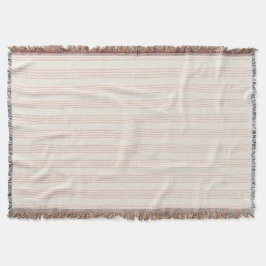 Dusty Rose Moderner Minimalistischer Streifen Boho Decke
