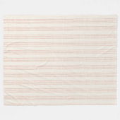 Dusty Rose Moderner Minimalistischer Streifen Boho Fleecedecke (Vorderseite (Horizontal))