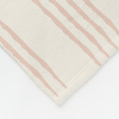 Dusty Rose Moderner Minimalistischer Streifen Boho Fleecedecke (Ecke)