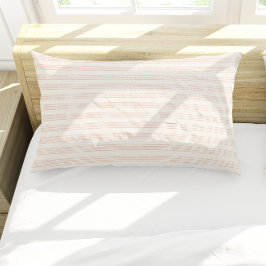 Dusty Rose Moderner Minimalistischer Streifen Boho Kissenbezug