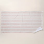 Dusty Rose Moderner Minimalistischer Streifen Boho Strandtuch (Vorderseite)