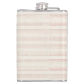 Dusty Rose Modernes Monogramm Name Boho Strip Flachmann (Rückseite)