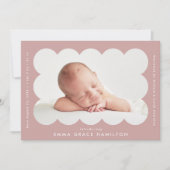 Dusty Rose Modernes skaliertes Foto Ankündigung (Vorderseite)