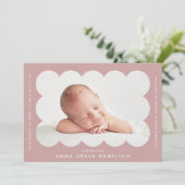 Dusty Rose Modernes skaliertes Foto Ankündigung (Stehend Vorderseite)