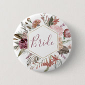 Dusty Rose Mutter des Bride Button (Vorderseite)