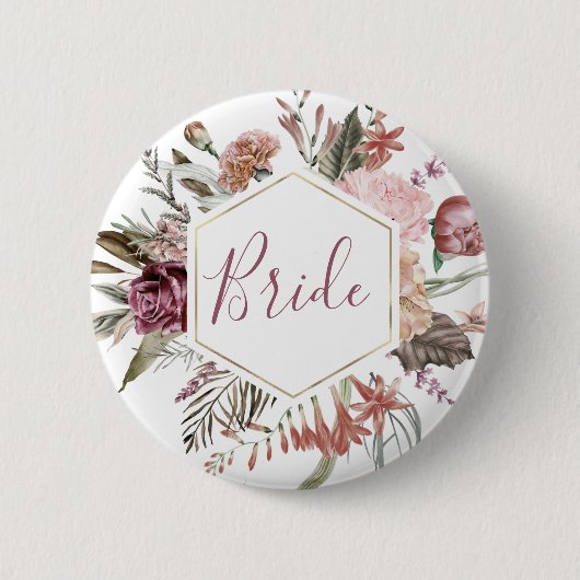 Dusty Rose Mutter des Bride Button (Vorderseite)