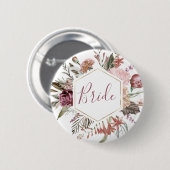 Dusty Rose Mutter des Bride Button (Vorne & Hinten)