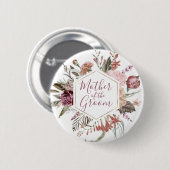 Dusty Rose Mutter des Groom Button (Vorne & Hinten)