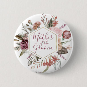 Dusty Rose Mutter des Groom Button