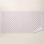 Dusty Rose Name Pattern Moderne Strandtuch (Vorderseite)