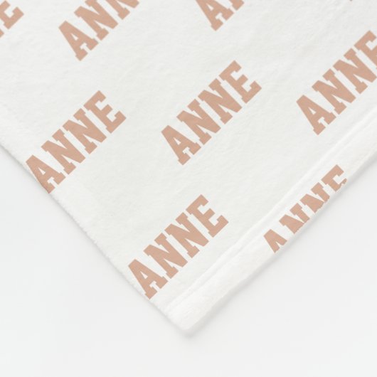 Dusty Rose Name Simple Pattern Fleecedecke (Ecke)