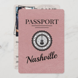 Dusty Rose Nashville Passport Save the Date